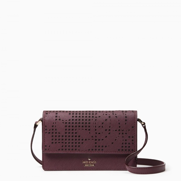 kate spade Handbags - NWT Kate Spade Cameron Street Perforated Arielle Crossbody Bag in Deep Plum